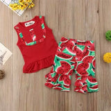 Red Watermelon Shorts Set