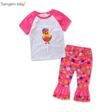 Easter Chick Ruffled Pants Set