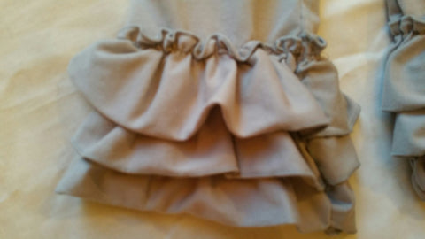 Solid Colored Ruffled Capris