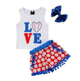 Love Baseball Shorts Set