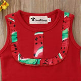 Red Watermelon Shorts Set