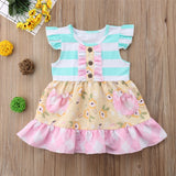 Aqua Stripe Boutique Dress