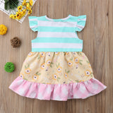 Aqua Stripe Boutique Dress