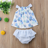 Blue Floral Sunsuit