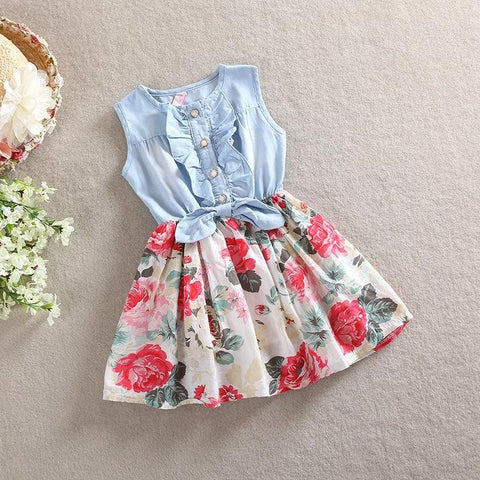Denim and Floral Dress