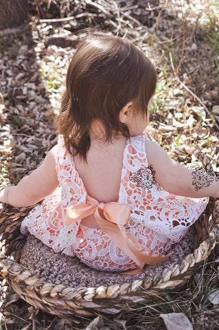 Lace Overlaid Sunsuit