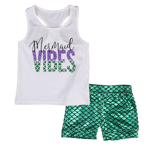 Mermaid Vibes Shorts Set