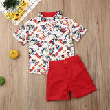 Red Dragon Shorts Set