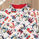 Red Dragon Shorts Set