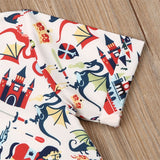 Red Dragon Shorts Set