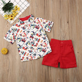 Red Dragon Shorts Set