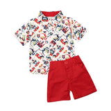 Red Dragon Shorts Set