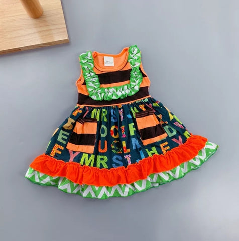 Green Alphabet Dress