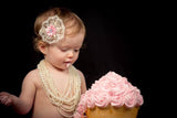 Pink and Lace Vintage Look Hairbow
