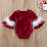 Baby Clause Velour Bodysuit