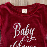 Baby Clause Velour Bodysuit
