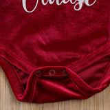 Baby Clause Velour Bodysuit