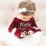 Baby Clause Velour Bodysuit
