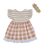 Peach Sweet Tea Striped Shorts Set