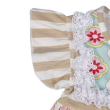 Peach Sweet Tea Striped Shorts Set