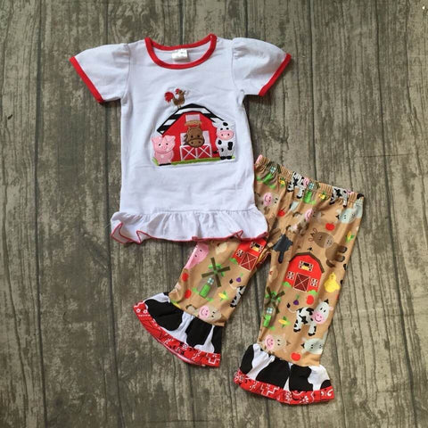 Old MacDonald's Farm Ruffled Pants Set