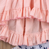 Pink & Blue Floral Leggings Set