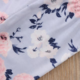 Pink & Blue Floral Leggings Set