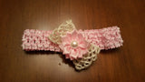 Ivory Bow with Colorful Flower Hairbow