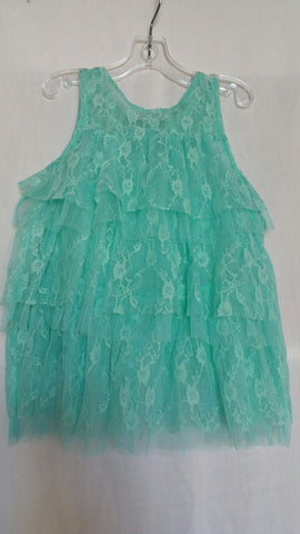 Lacy Teal Infant Dress