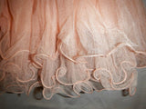 Peach Dress with Tulle Skirt
