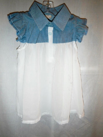 Chambray and White Dress