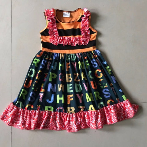 Orange Alphabet Dress