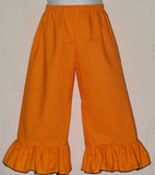 Solid Color Ruffled Pants