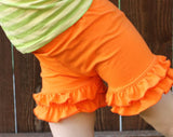 Solid Color Ruffled Shorts