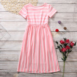 Pink Stripe Maxi Dress