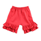 Solid Color Ruffled Shorts