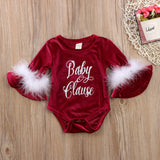 Baby Clause Velour Bodysuit
