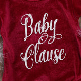 Baby Clause Velour Bodysuit
